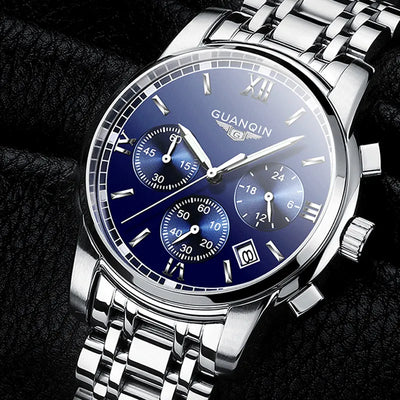 Relogio Mens Luxury Quartz Multi-Color Wristwatch
