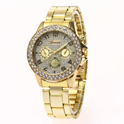 Women's Full Stainless Steel Iced Wristwatch