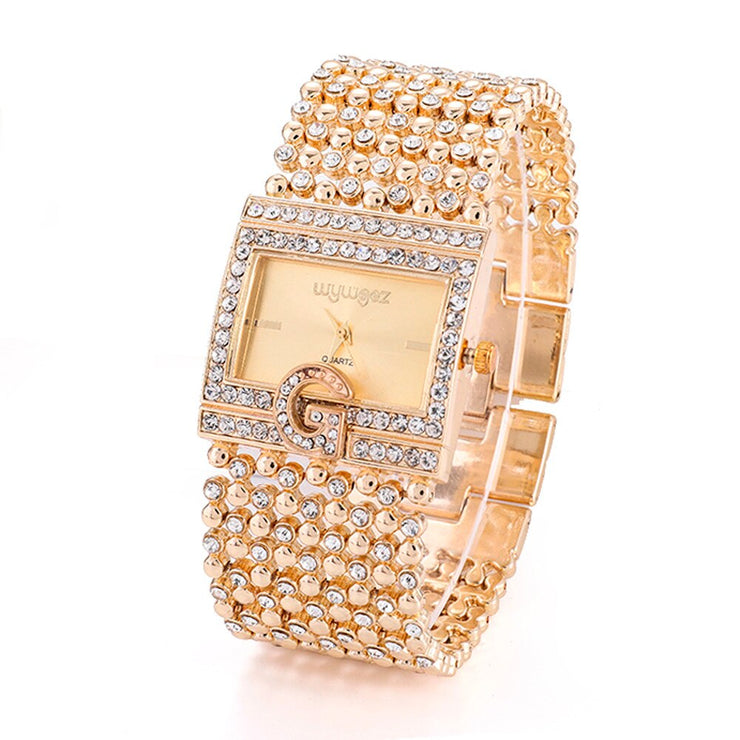 Ladies Luxury Gold-Silver Wristwatch